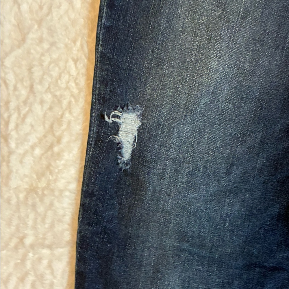 NWT SPANX Medium Wash Blue Stretch Denim Jeggings Leggings Distressed M 8/10 - Picture 6 of 9